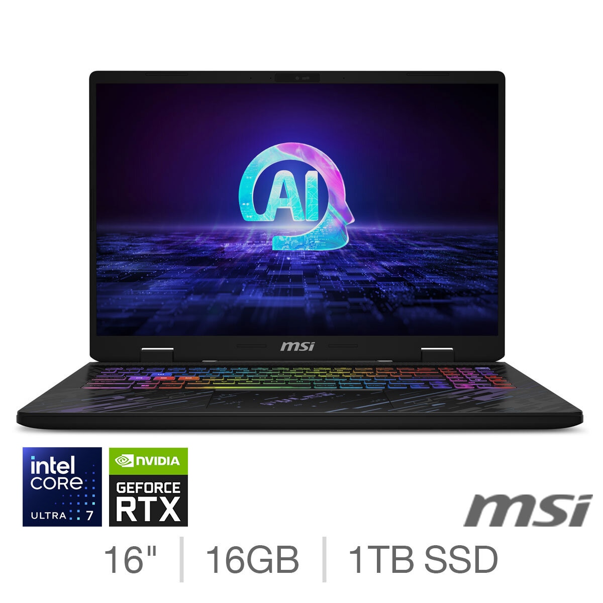 MSI Pulse, Intel Core U7, 16GB RAM, 1TB SSD, NVIDIA GeForce RTX 4070, 16 Inch Gaming Laptop, 9S7-15P311-001