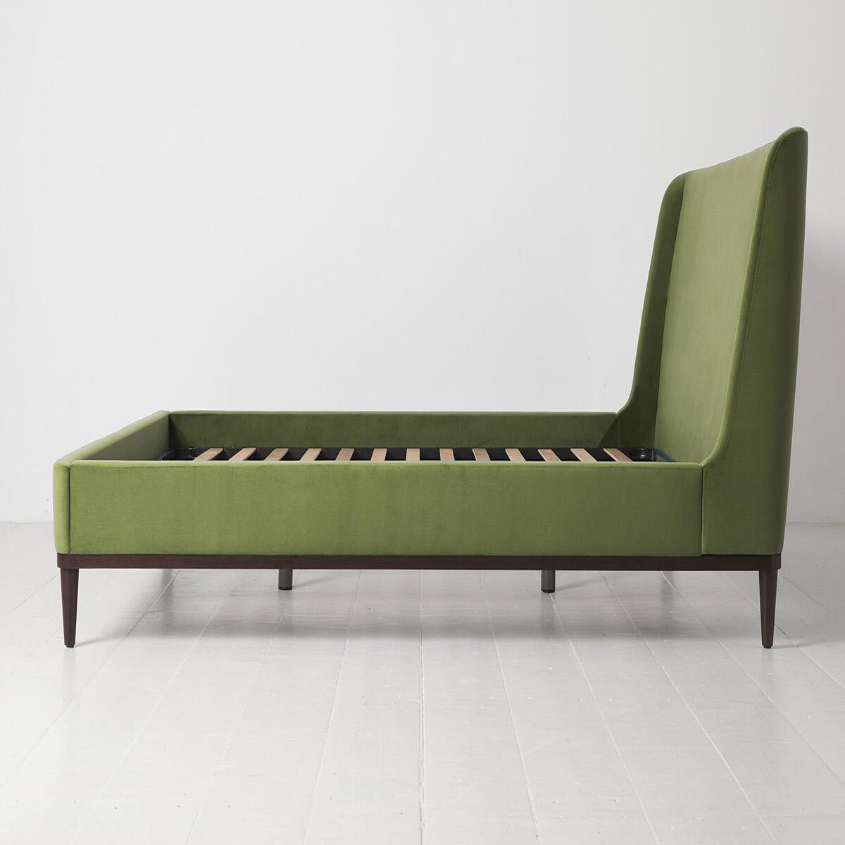 Swyft Bed 02 Green Velvet Bed Frame, Super King