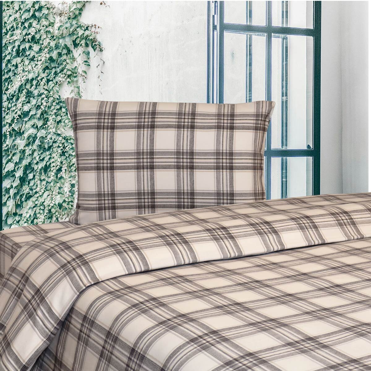 Portuguese Flannel Cotton 3 Piece Single Duvet Set, in 4 colours