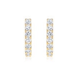 1.50ctw J Hoop Diamond Earrings