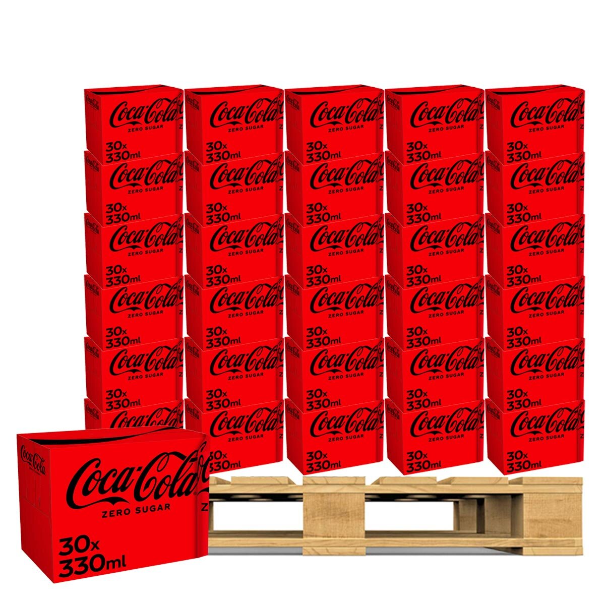 Coca Cola Zero Sugar Cans, 30 x 330ml, 90 Units