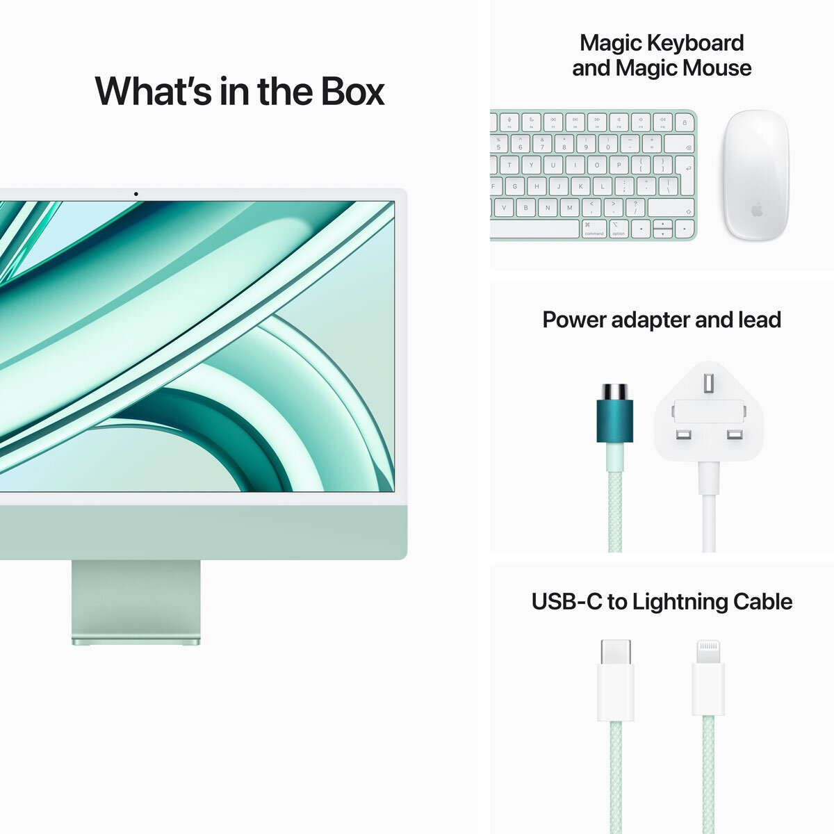 Buy Apple iMac 2023, M3, 8GB RAM, 256GB SSD, 24 Inch 8C GPU, in Green at costco.co.uk