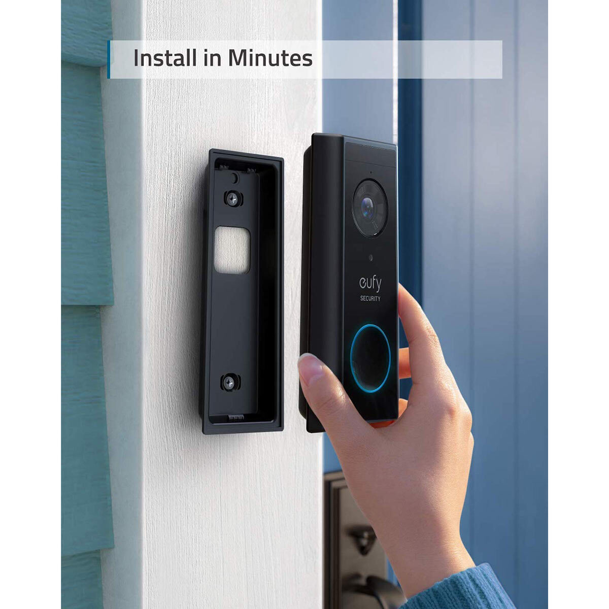 eufy by Anker Video Doorbell 2K (Battery/Wired) Doorbell camera with 4GB  onboard storage at Crutchfield