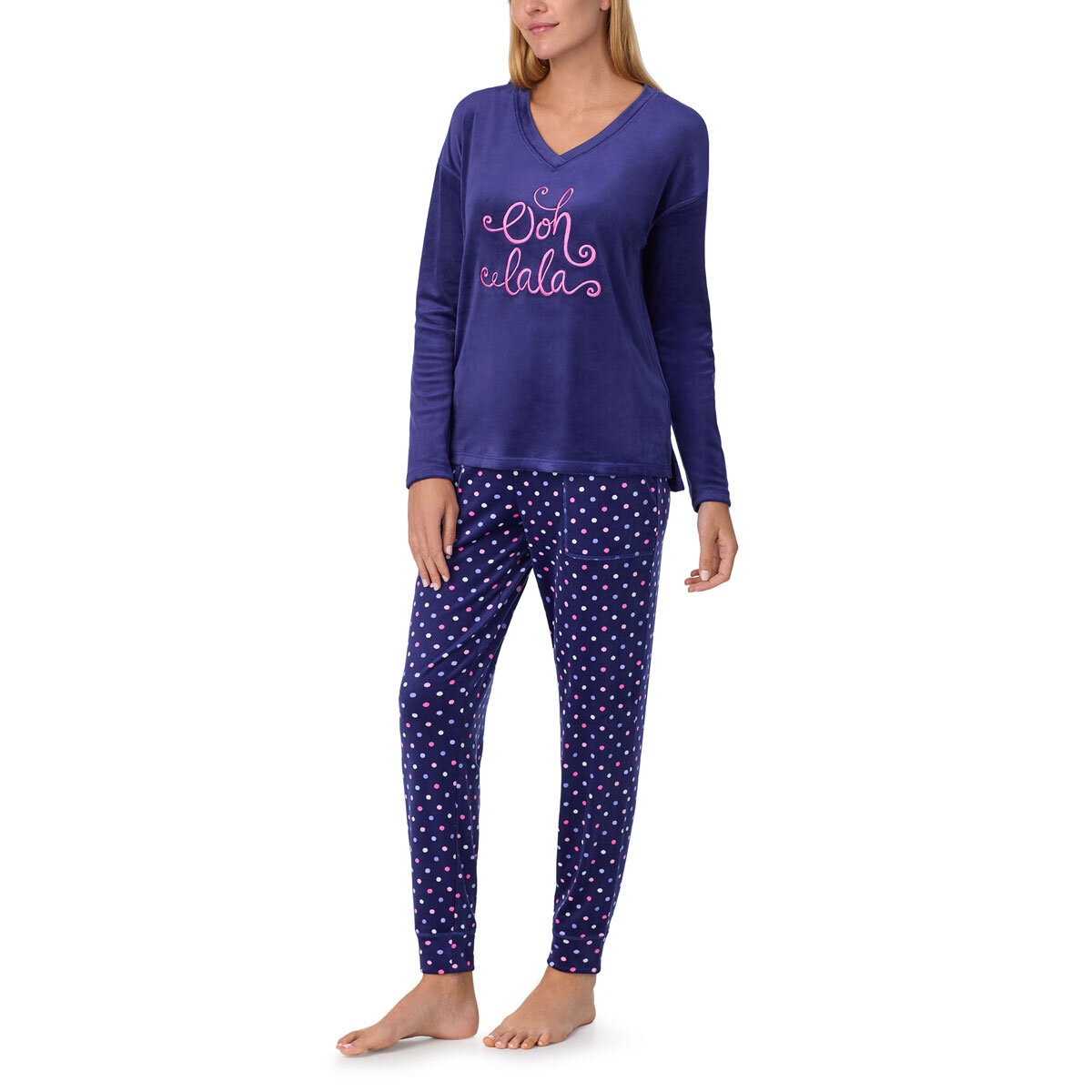 Jane & Bleecker Women's Silky Plush Pyjama Set