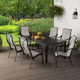 Patio dining sets with shop sling back chairs