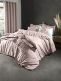 Lazy Linen 100% Washed Linen Pink Duvet Cover & Pillowcase Set in 4 Sizes 