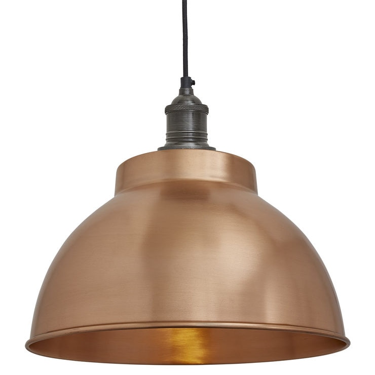 Pewter And Copper Pendant Light industville brooklyn 13 dome copper pendant light with pewter holder