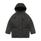 Andy & Evan Boys & Girls Back to School Quilted Parka in Black