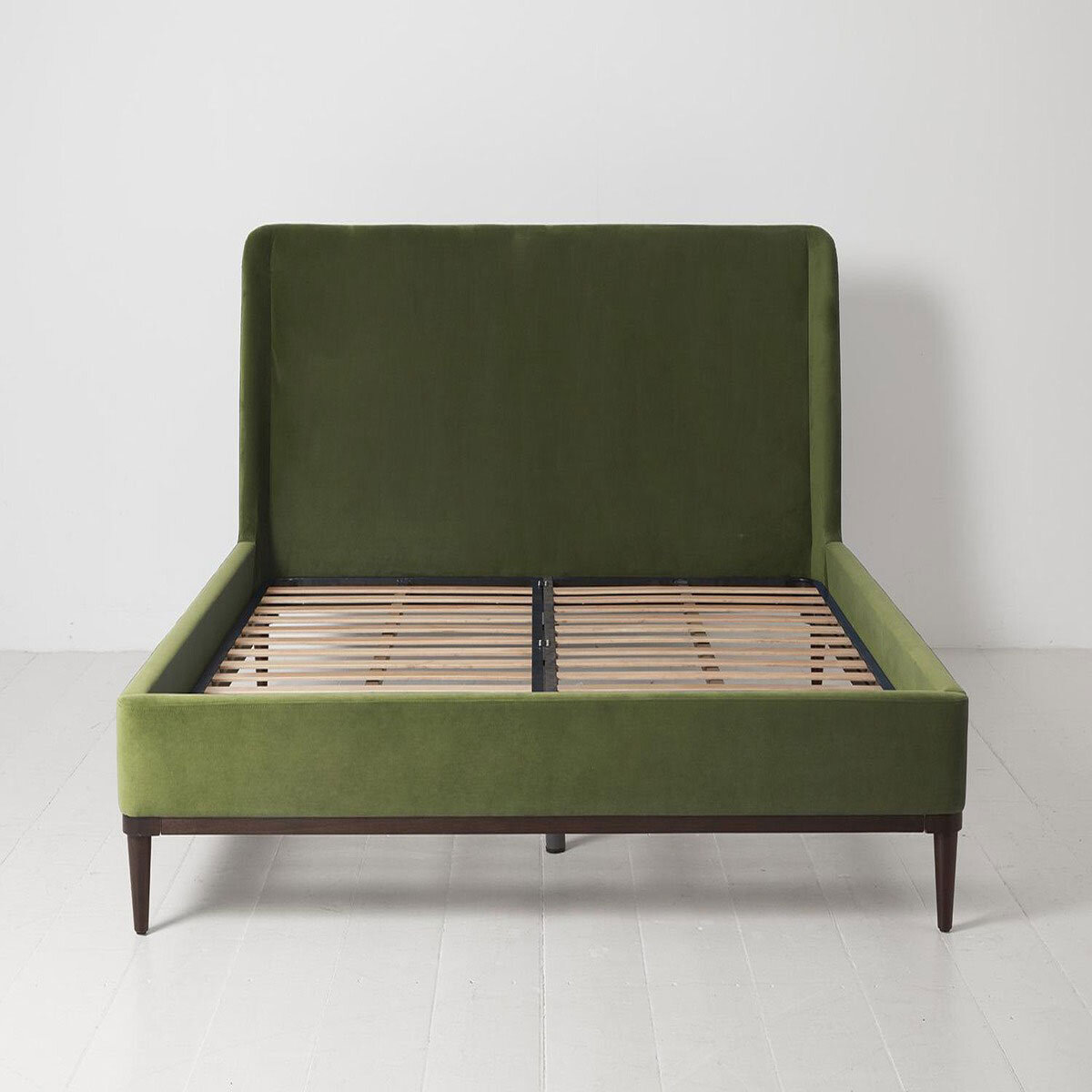 Swyft Bed 02 Green Velvet Bed Frame, Super King