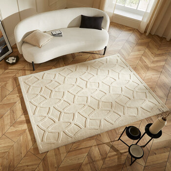 Concept Looms Priory Ivory Circles Rug in 4 Sizes Concept Looms Priory Ivory Circles Rug in 4 Sizes