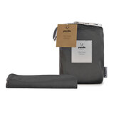 Panda bamboo fitted sheet in urban grey