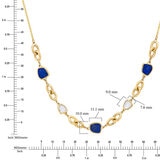 Lapis & Chalcedony Necklace, 14ct Yellow Gold