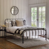 Gallery Loughton Black Metal Bed Frame, Double