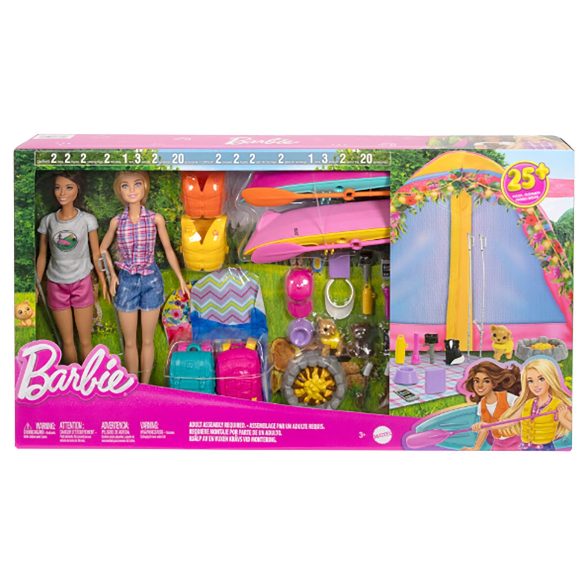 Barbie Outdoor Camping Adventure Playset 3 Years Cos