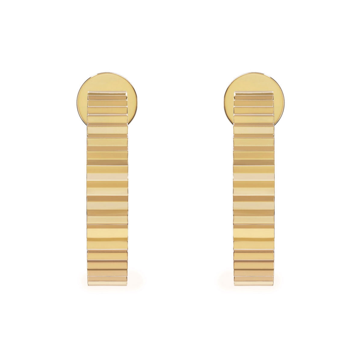 14ct Yellow Gold Hoop Stud Earrings