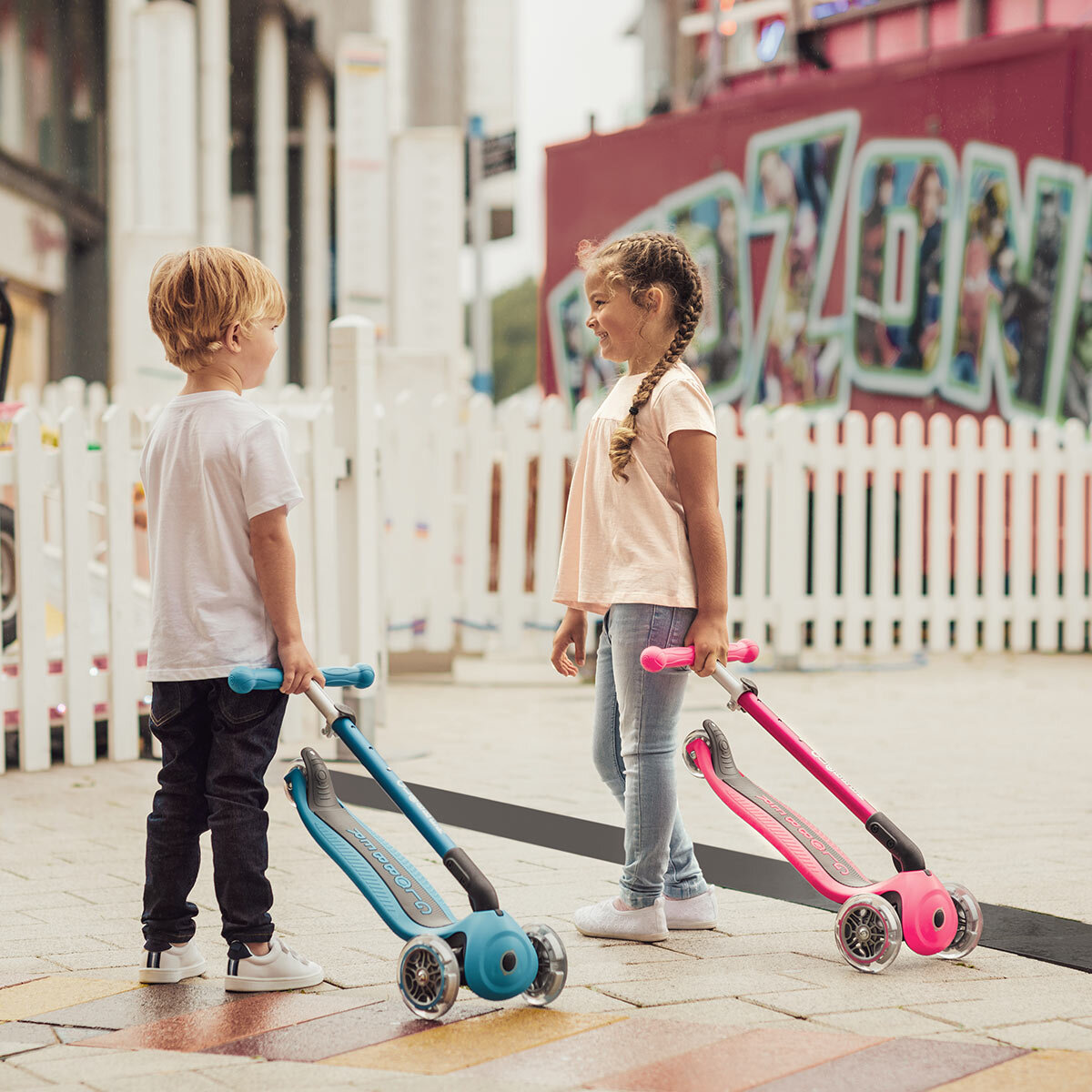 Buy Globber Primo Lights Scooter in Pink 3 Image at Costco.co.uk