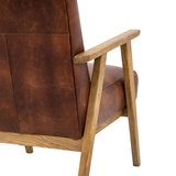 Gallery Neyland Brown Leather Armchair