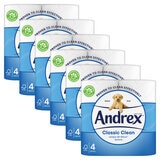 Andrex Classic Clean Toilet Roll, 6 x 4 Pack