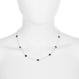 Black Onyx Necklace, 14ct White Gold