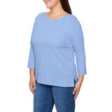 Kirkland Signature Ladies Boatneck Tee in Blue Kirkland Signature Ladies Boatneck Tee in Blue