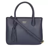 Osprey London Coast Leather Women's Grab Handbag, Navy