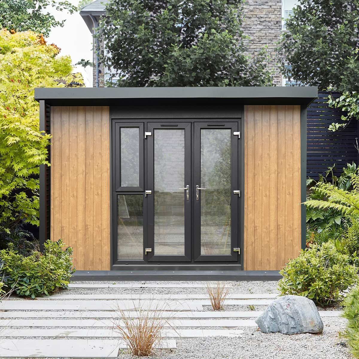 Installed Green Retreats Basebox Plus Garden Room 3.6m x 3m