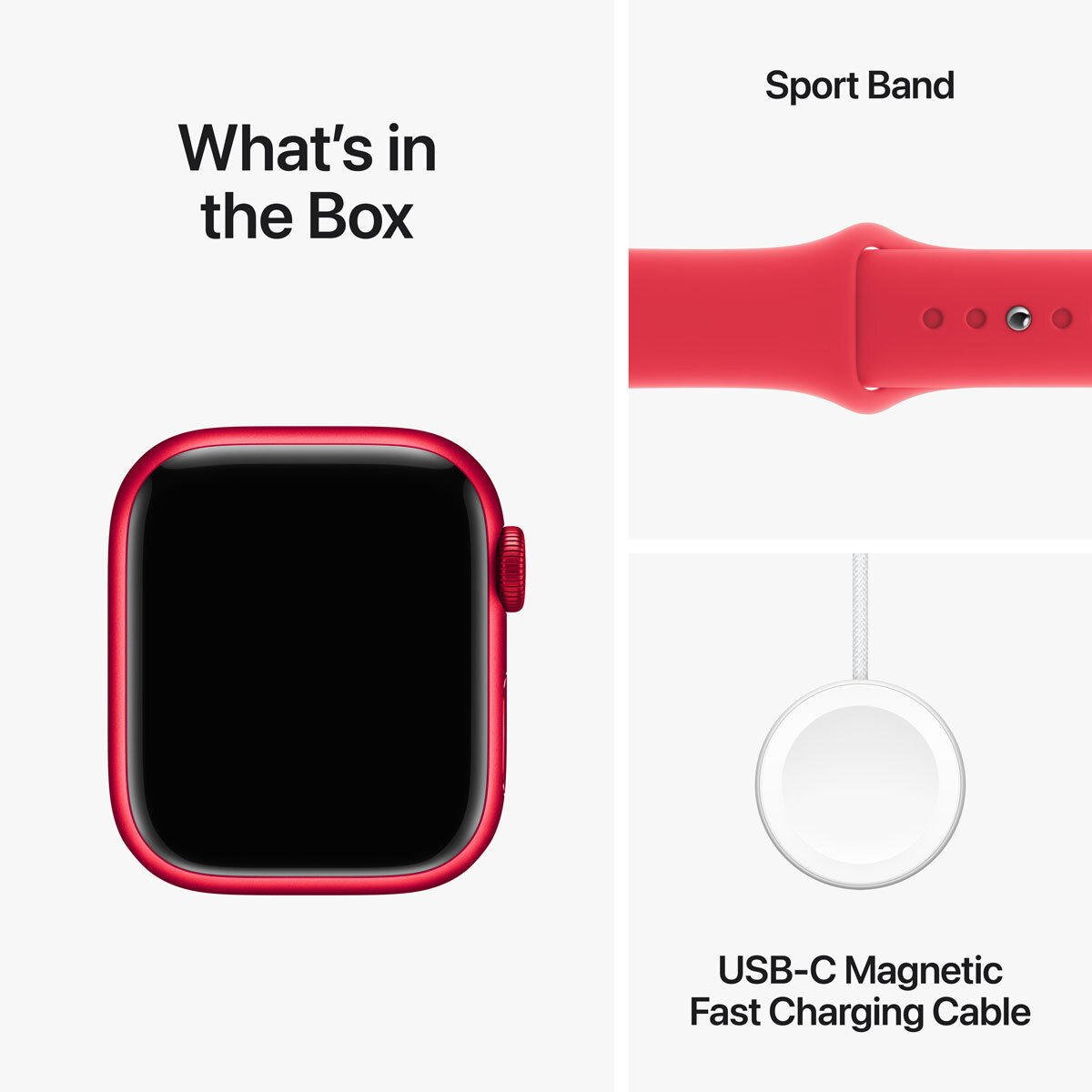 Buy Apple Watch Series 9 GPS, 41mm (PRODUCT)RED Aluminium Case with (PRODUCT)RED Sport Band - S/M, MRXG3QA/A