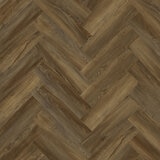 Elka Texas Oak Dark Brown Herringbone Vinyl Flooring - SAMPLE ONLY