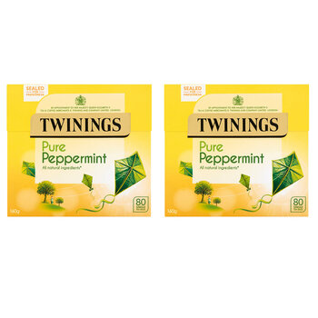 Twinings Pure Peppermint Tea Bags, 2 x 80 Tea Bags