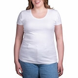 Kirkland Signature Ladies Scoop Neck Pima Tee in White Kirkland Signature Ladies Scoop Neck Pima Tee in White
