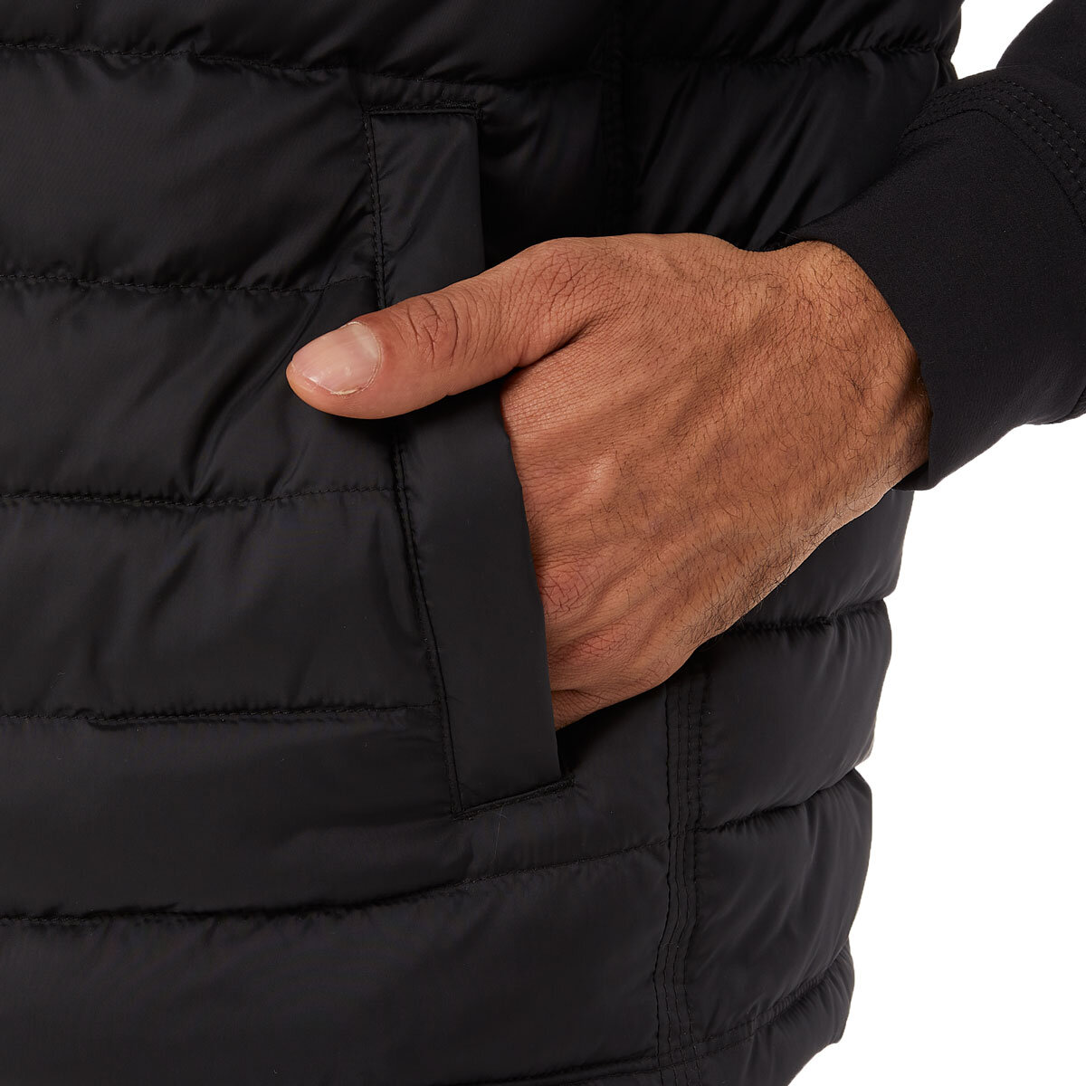 Men's quilt jacket husky M L XL XXL 3XL sleeves yes - for use vest black