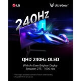 UltraGear 27 Inch QHD 240Hz OLED Gaming Monitor, 27GS95QE-B