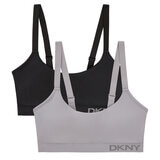 DKNY Ladies Seamless Ribbed Bralette 2 Pack