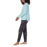 Jane & Bleeker Women's Silky Plush 2 Piece Pyjama Set