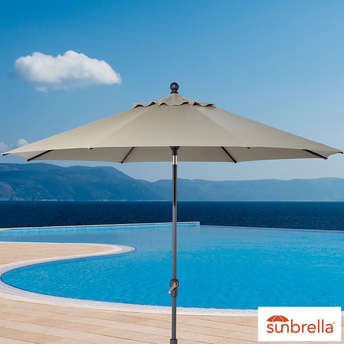 Activa Proshade 10ft 3 05m Aluminium Market Umbrella In Beige Costco Uk