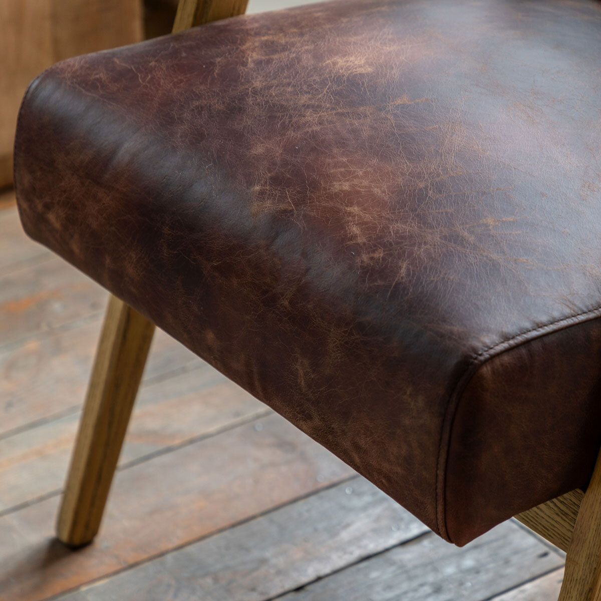 Gallery Neyland Brown Leather Armchair