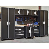 Hilka Garage Pro+ 24 Gauge Steel 9 Piece Cabinet Set Hilka Garage Pro+ 24 Gauge Steel 9 Piece Cabinet Set