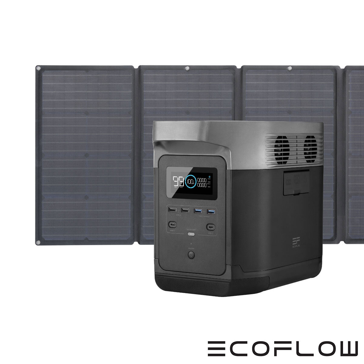 EcoFlow DELTA Portable Power Station with 160W Solar Panel