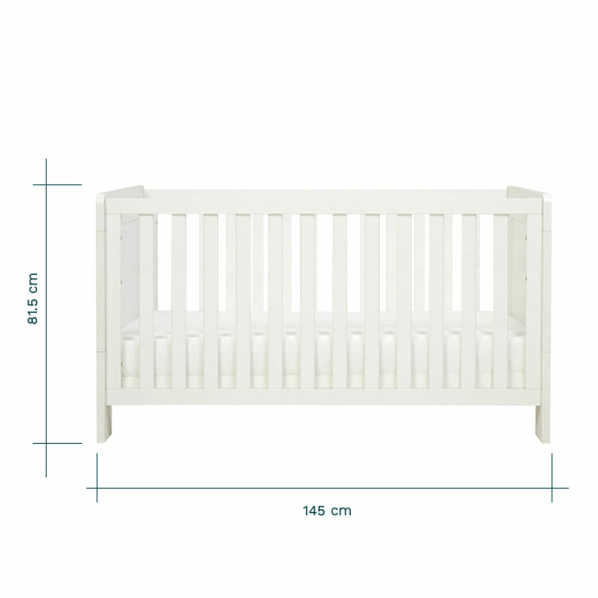 Tutti Bambini Alba Cot Bed with Sprung Mattress, White