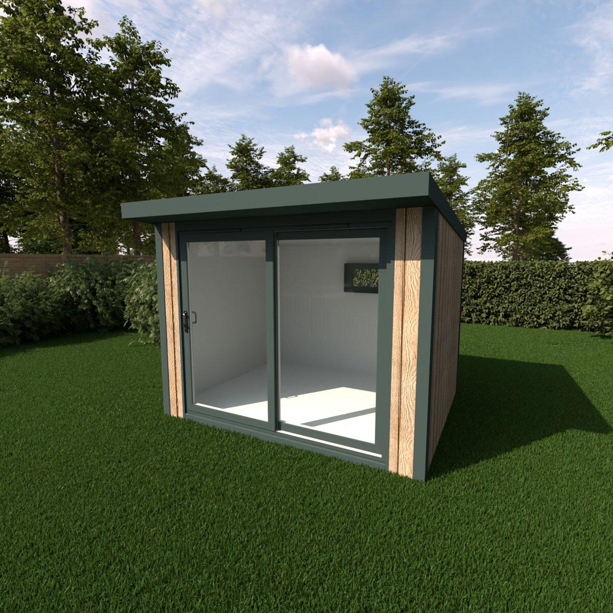 Installed Green Retreats Basebox Garden Room 3m x 2.4m