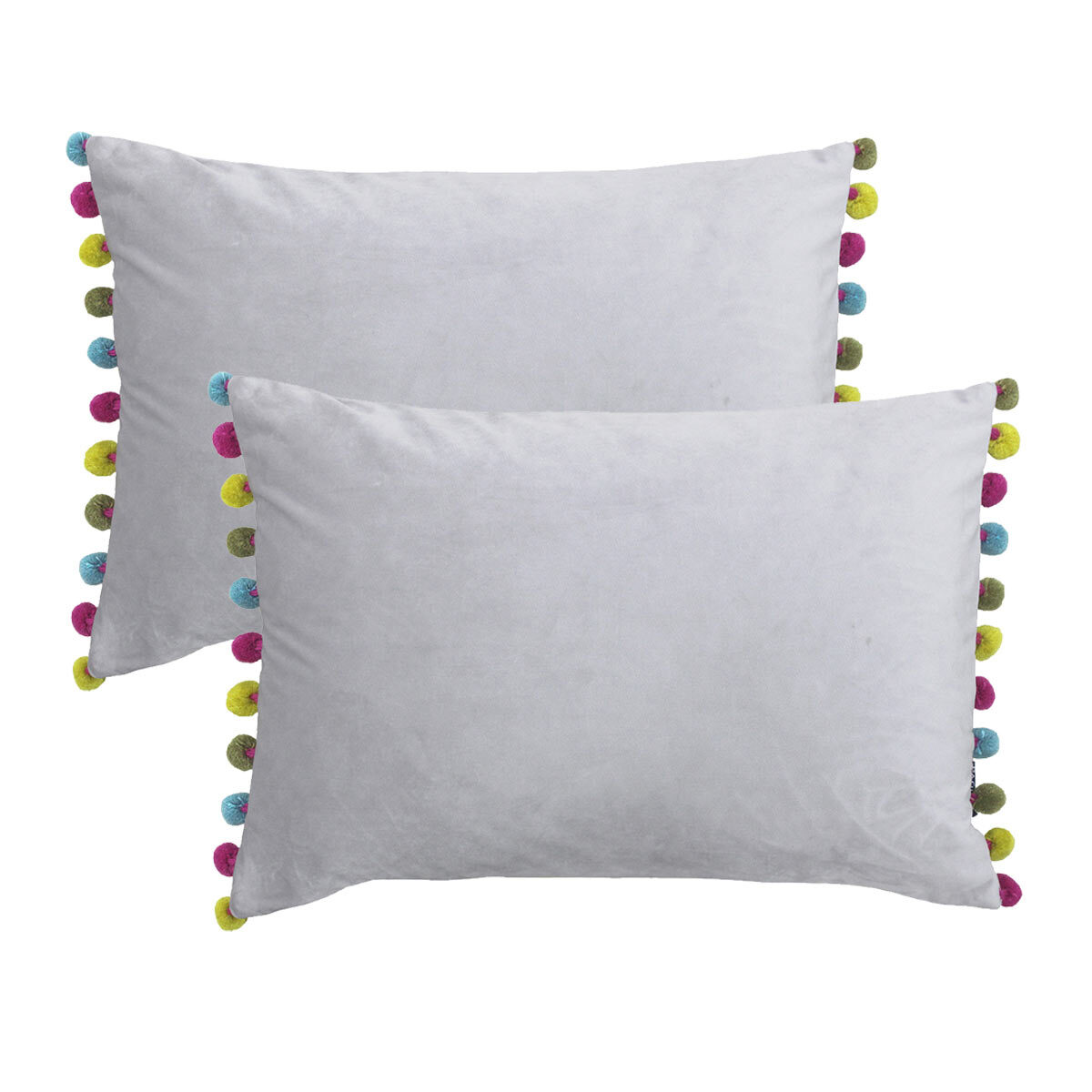 Cut Out Image of Carnival Velvet Bolster Cushion as a 2 Pack