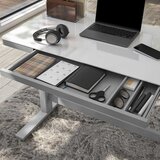 Tresanti Geller Power Adjustable Height Tech Desk, White