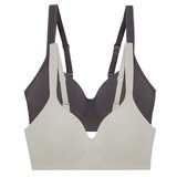 Carole Hochman Seamless Bra 2 Pack in White & Grey