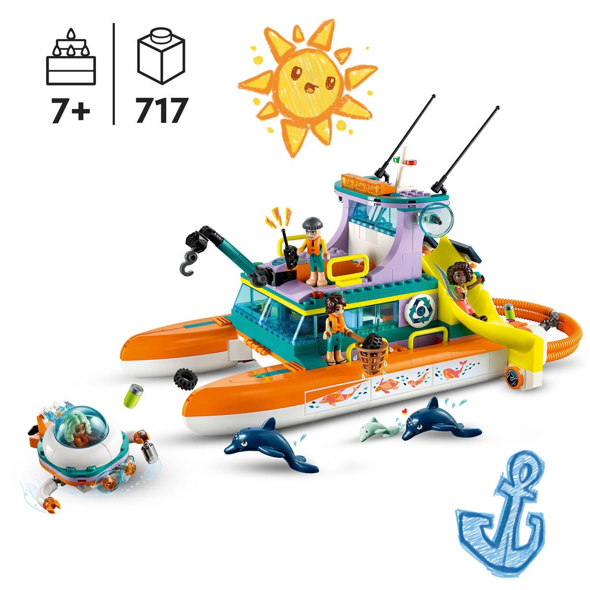 Buy LEGO Friends Sea Rescue Boat Box & Item Image at Costco.co.uk