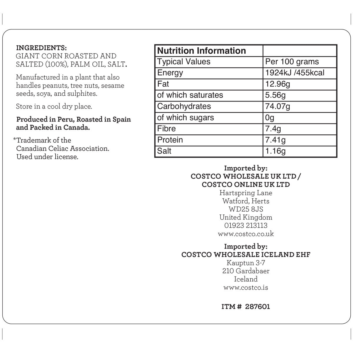 Nutritional Information