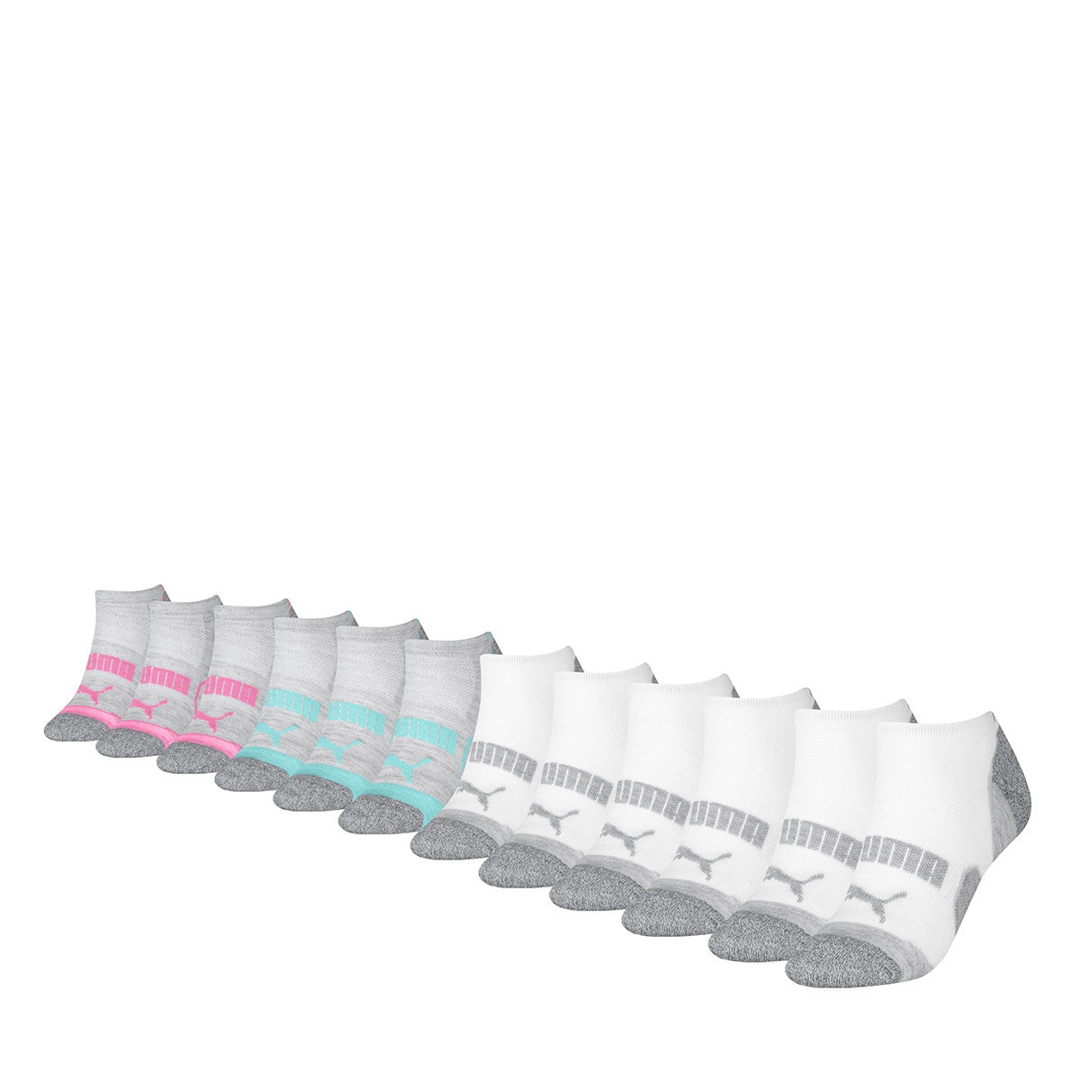 Puma Ladies Repreve Sock 12 Pack in White