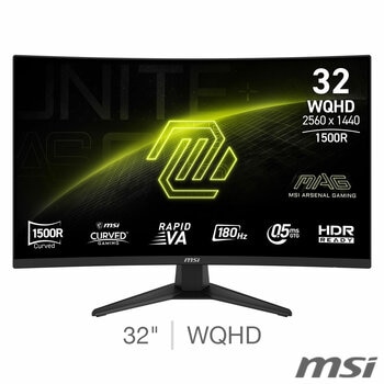 MSI 321CQF E18 32 Inch WQHD 180Hz VA Gaming Monitor, 9S6-3DE04T-003 MSI 321CQF E18 32 Inch WQHD 180Hz VA Gaming Monitor, 9S6-3DE04T-003