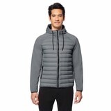 32 Degrees Men's Mixed Media Hooded Jacket in Grey