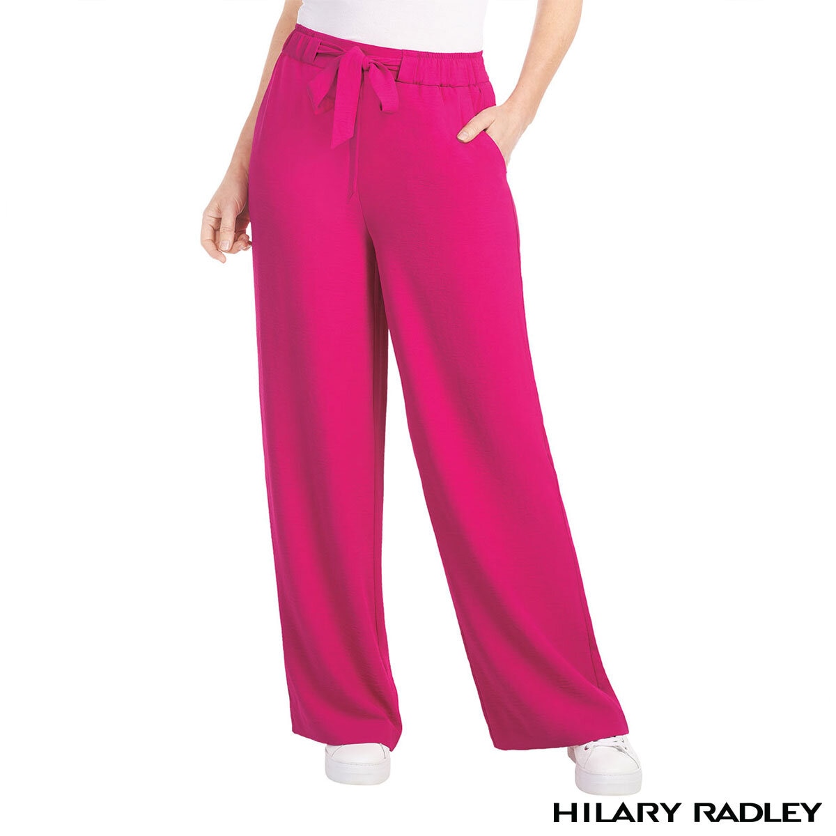 Hilary Radley Ladies Wide Leg Trousers in Pink