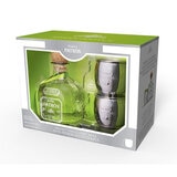 Patrón Silver Tequila, 70cl with 2 Mule Mugs